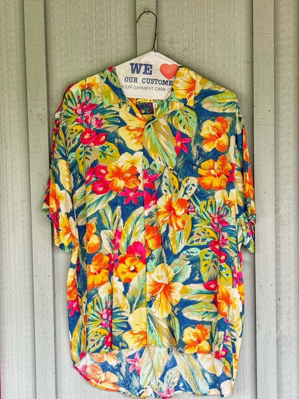 Vibrant Vintage Jam’s World Floral Hawaiian Shirt - Multicolor Tropical Print, L